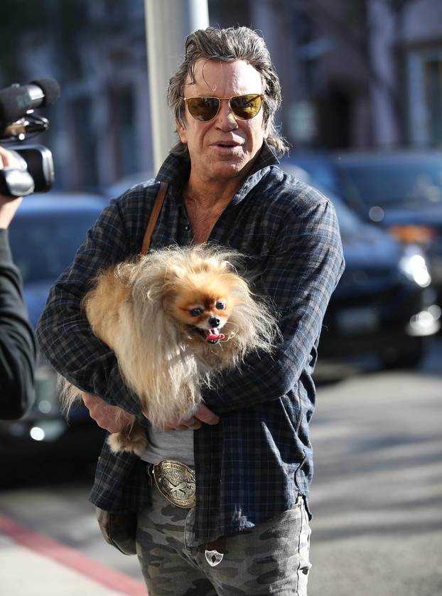 Los Angeles: Mickey Rourke u gradu nosio psa na rukama