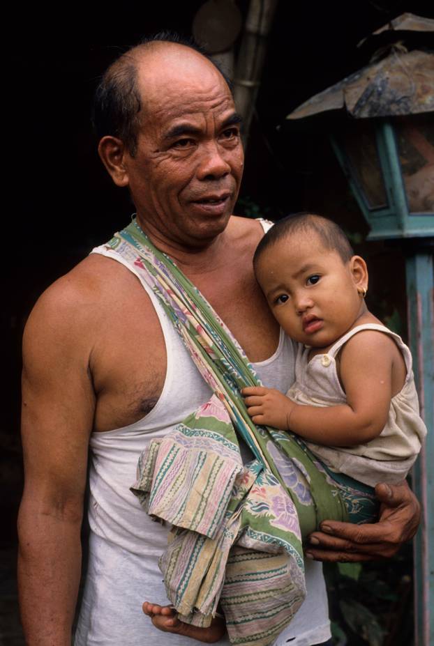 Grandfather baby  Sumatra Sumatran Indonesia Indonesian Minangkabau