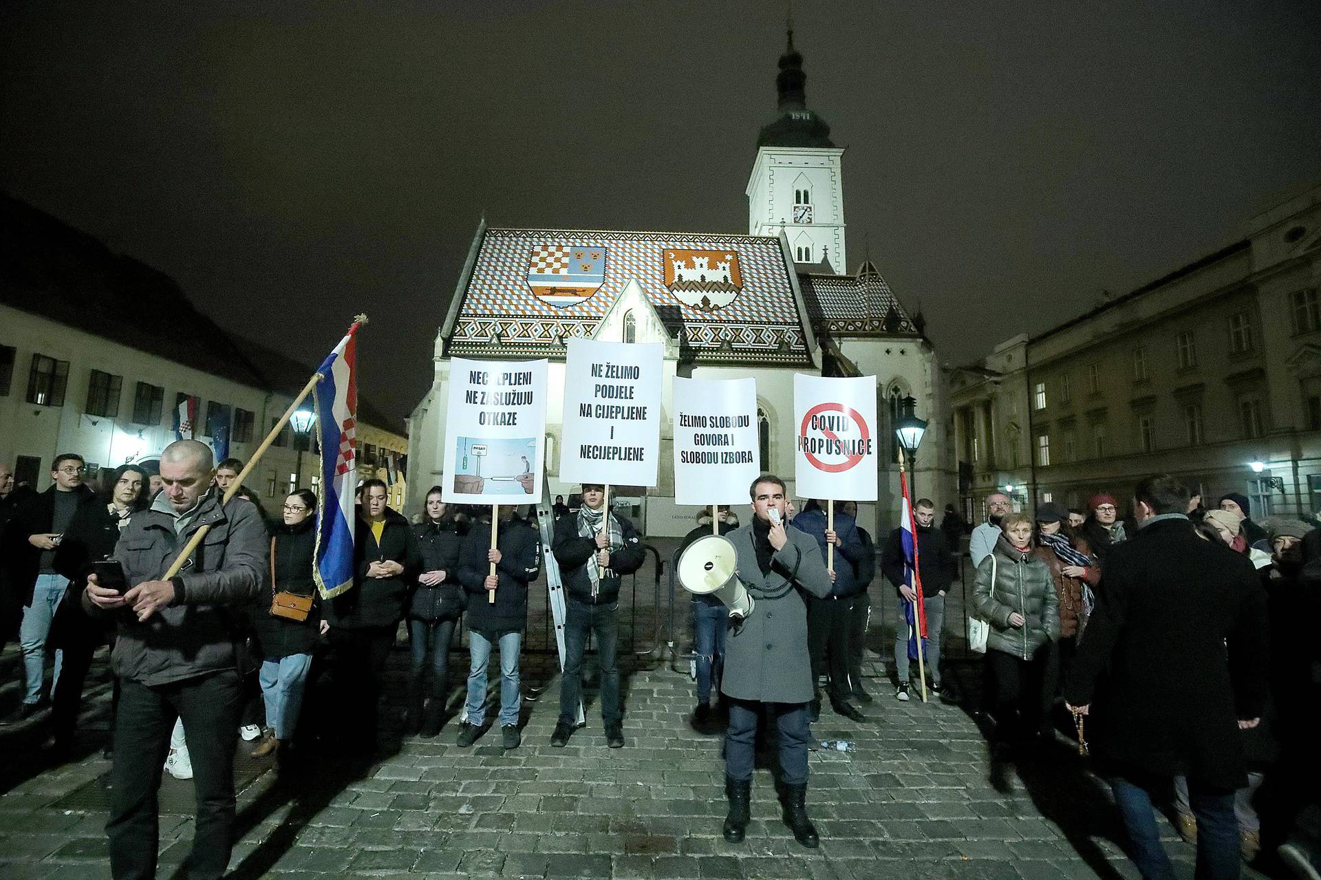 U Zagrebu održan još jedan prosvjed protiv covid mjera