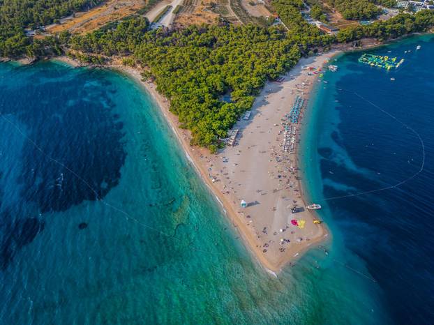 Fotografije iz zraka plaže Zlatni rat koja je promijenila svoj oblik