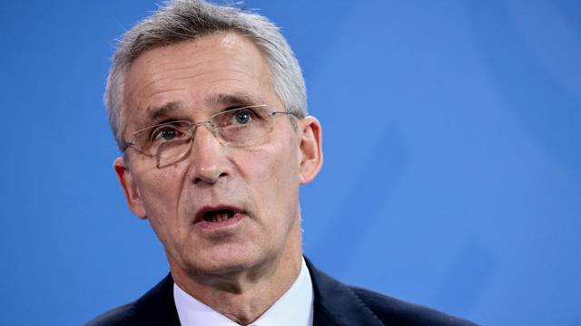 FILE PHOTO: NATO Secretary General Stoltenberg and German Chancellor Scholz attend a news conference, in Berlin