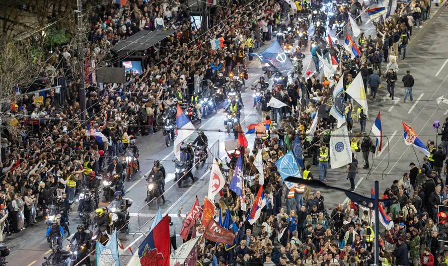 Supporters welcome students from across Serbia as they converge in the capital Belgrade for mass protests over the fatal November 2024 Novi Sad railway station roof collapse