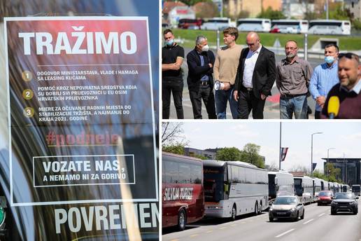 Autobusima blokirali ceste u Zagrebu: Leasing kuće će nam uzeti buseve, Vlada ne pomaže