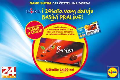 24sata i LIDL daju besplatne Basini praline za sve!