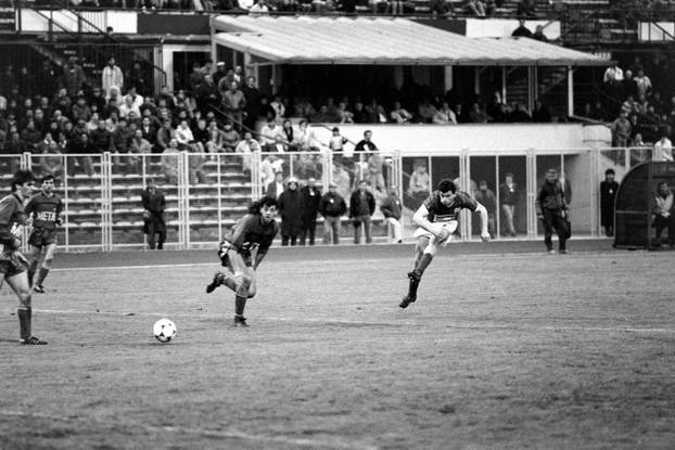 Zagreb: Savezna liga Jugoslavije, Dinamo - Borac, 7.4.1990.