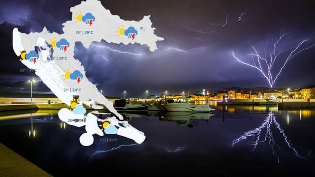 Vrijeme i u subotu nestabilno po Hrvatskoj: Izdana upozorenja, moguće su grmljavinske oluje...