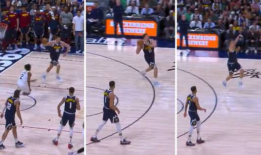VIDEO Nova majstorija uz zvuk sirene! Pogledajte što je Jokić izveo s trice iz svoje polovice