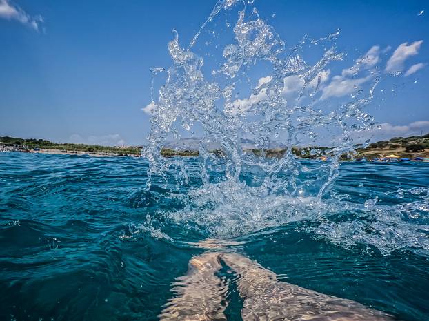 Lumbarda: Pjesčana plaža Pržina na južnoj strani Korčule 