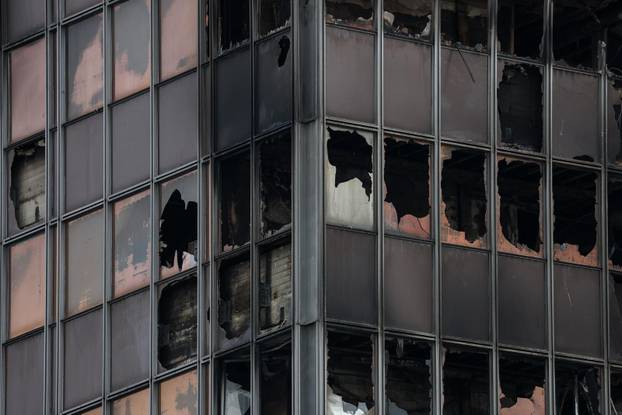 Zagreb: Vjesnikov neboder tjedan nakon požara, očevid je u tijeku