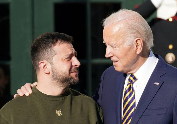 U.S. President Biden welcomes Ukraine's President Zelenskiy at the White House in Washington