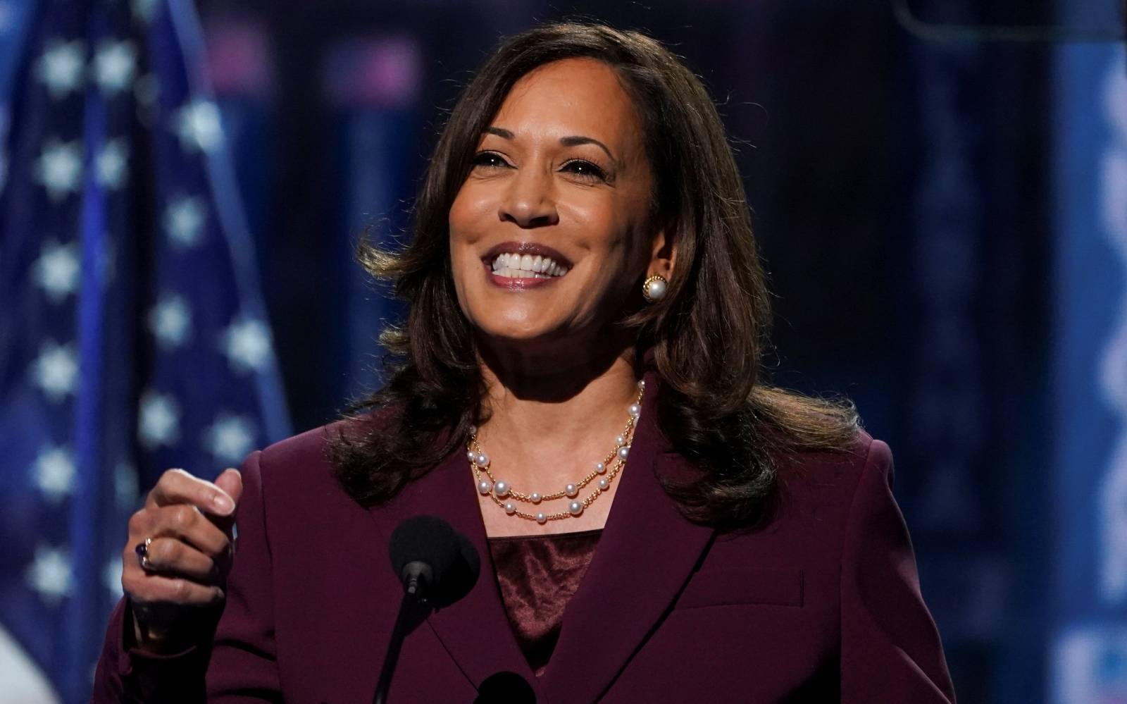 U.S. Senator Kamala Harris accepts the Democratic vice presidential nomination
