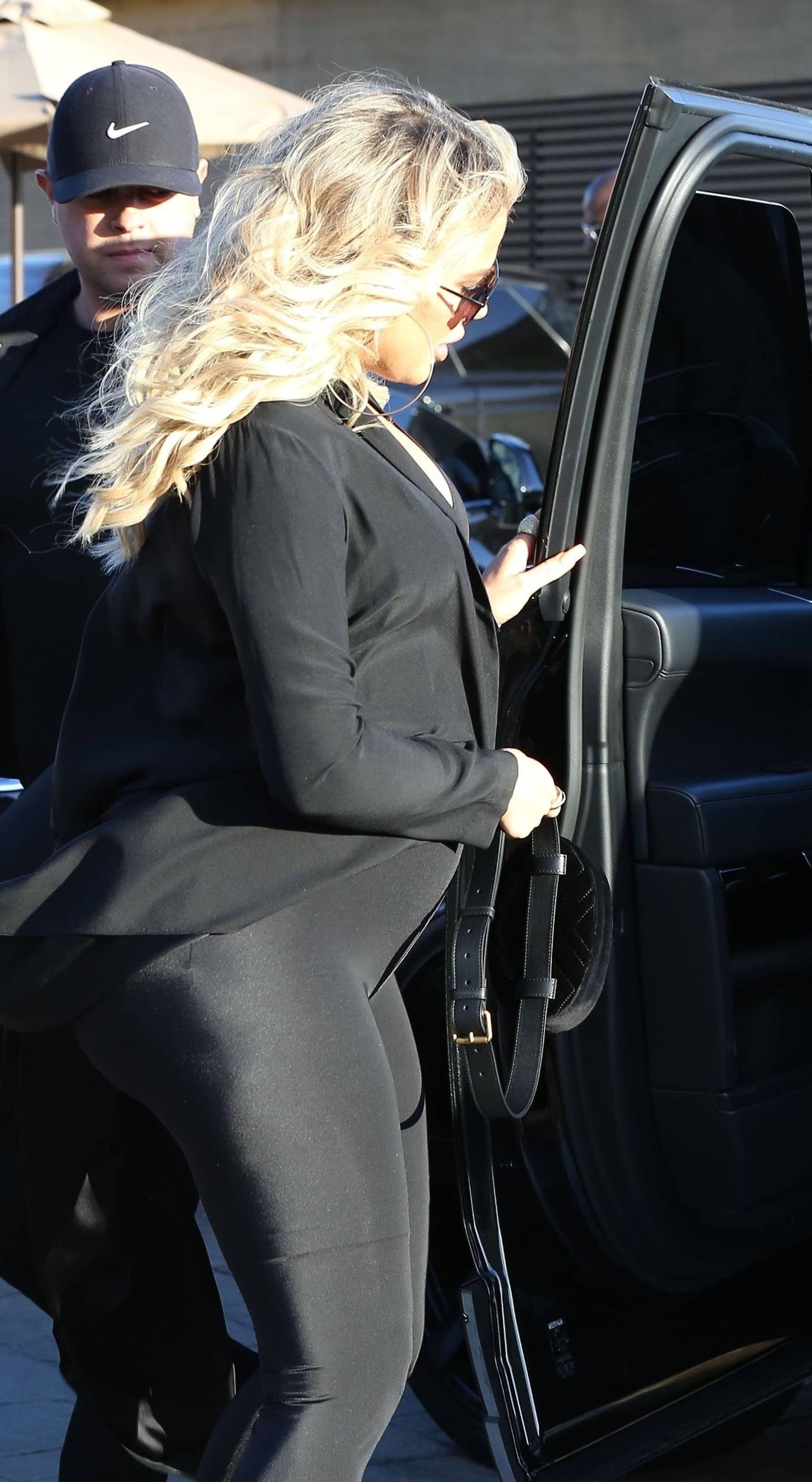 Khloe Kardashian seen leaving Nobu with Kris Jenner and Scott Disick in Malibu