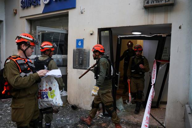 Aftermath of missile attack from Iran on Israel