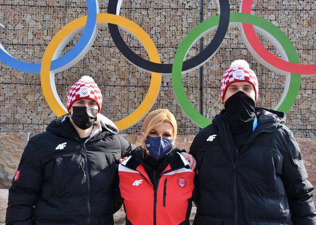 Vjerna navijačica Kolinda: Bivša predsjednica uz Filipa Zubčića uoči njegova nastupa na ZOI