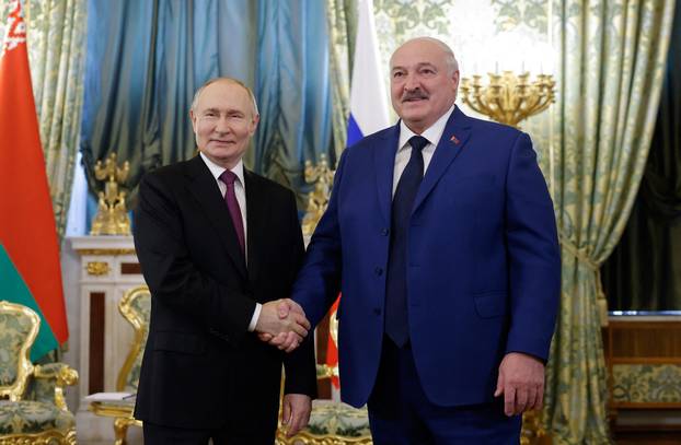 Russia's President Putin and Belarus' President Lukashenko meet in Moscow