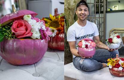 Slaven iz Osijeka radi jesenske hit bukete: Bojam bundeve pa u njih stavljam prekrasno cvijeće