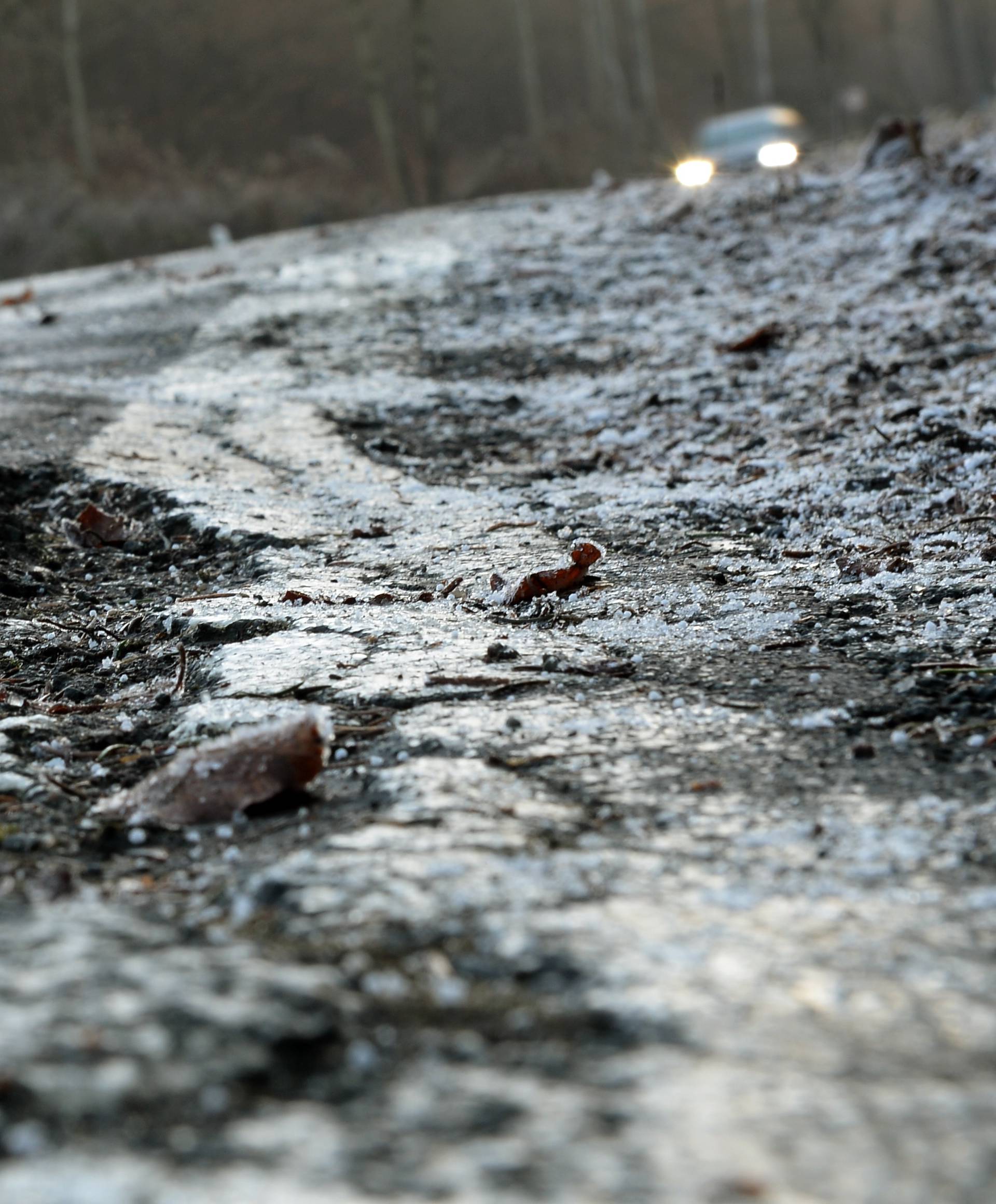 Damaged streets in Hesse