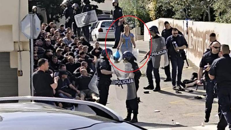 Ništa joj neće ovi dan pokvarit: Usred navijačkog kaosa žena u Splitu žuri kući s vrećicom spize 15 zena split