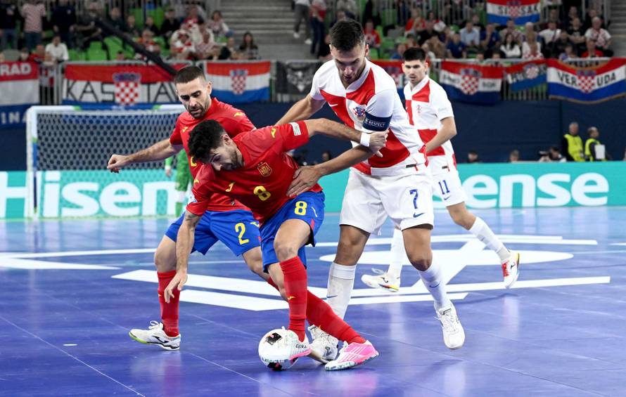 Susret Hrvatske i Španjolske u polufinalu Europskog prvenstva u futsalu