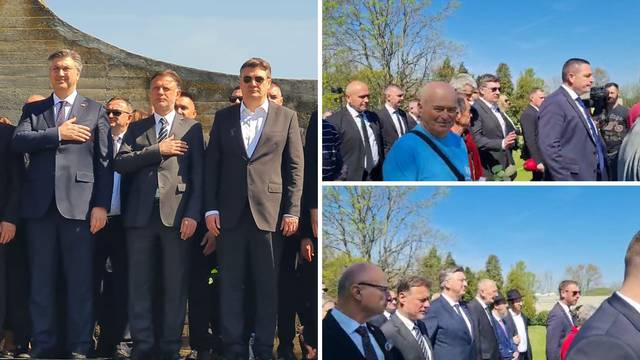 VIDEO Plenković prošao pored Milanovića u Jasenovcu, nisu se ni pozdravili na komemoraciji