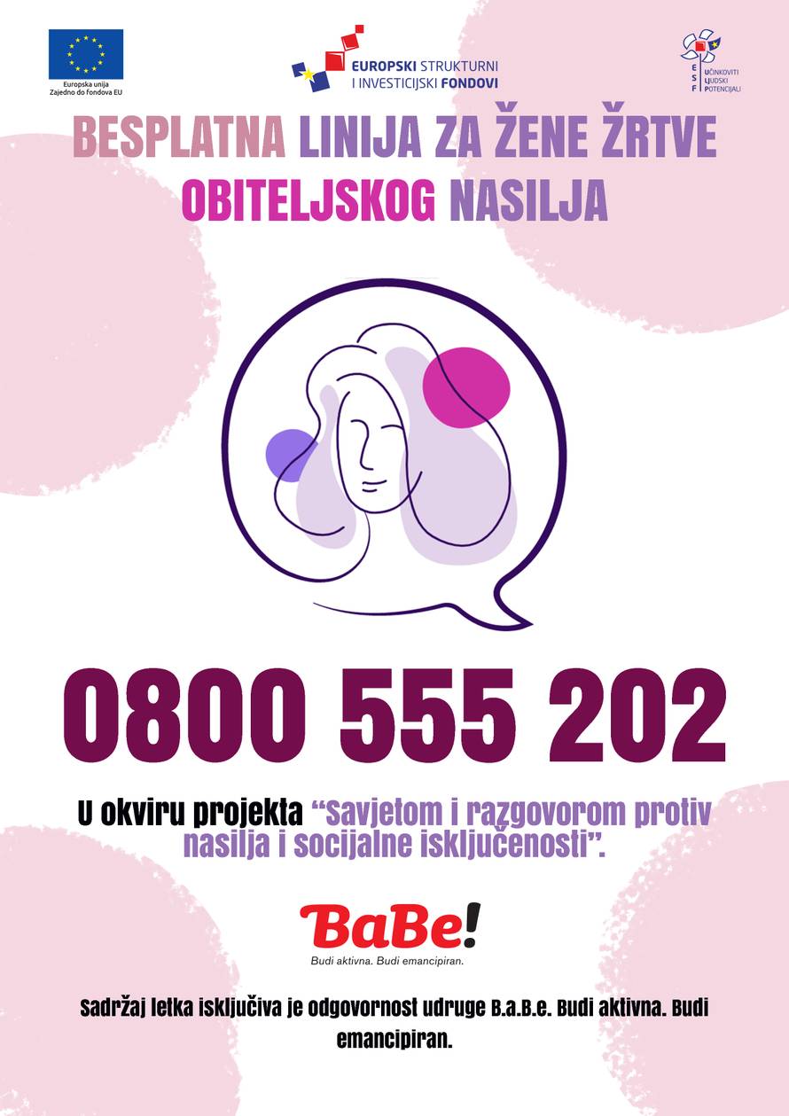 Udruga B.a.B.e. pruža besplatnu podršku ženama žrtvama nasilja