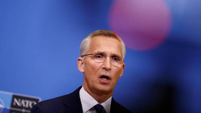 NATO Secretary General Stoltenberg gives a news conference, in Brussels