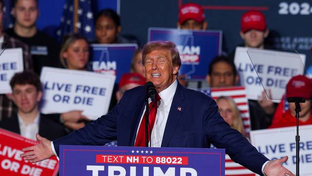 Republican presidential candidate and former U.S. President Donald Trump's rally in Durham