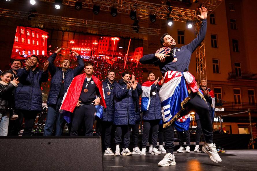 Zagreb: Svečani doček rukometnih reprezentativaca nakon osvojene bronce na Europskom prvenstvu