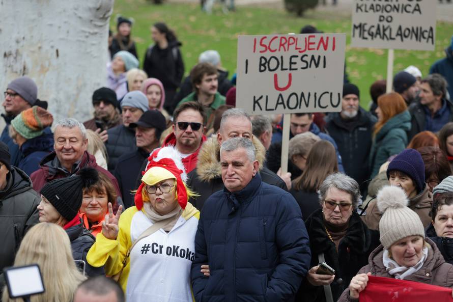 Zagreb: Prosvjed protiv kompleksa industrijskih megafarmi i klaonica peradi u Sisačko-moslavačkoj županiji