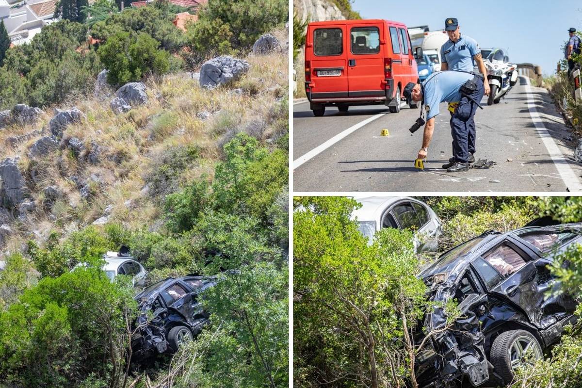 Teška nesreća na magistrali kod Dubrovnika: Dva auta izletjela u provaliju, dvoje ozlijeđenih
