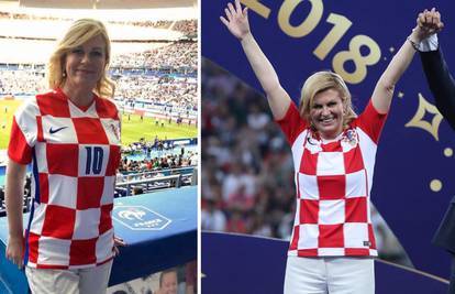 Kolinda u Parizu kao na finalu 2018.: Uz Hrvatsku u kockicama