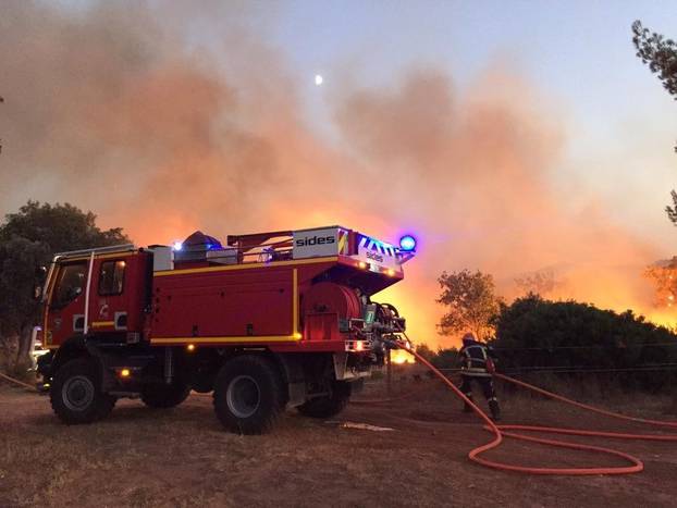 Wildfire n the Var region of southern France