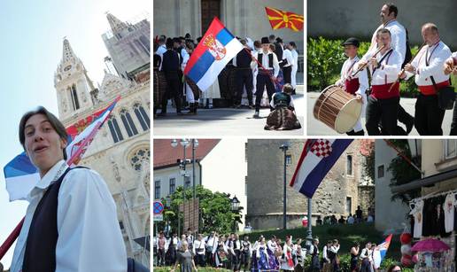 Folkloraši iz Makedonije i Srbije se zabavljali u centru Zagreba