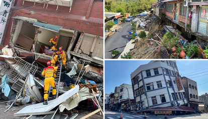 FOTO Razoran potres na Tajvanu u fotografijama: Srušene zgrade i odroni, ljude izvlače spasioci