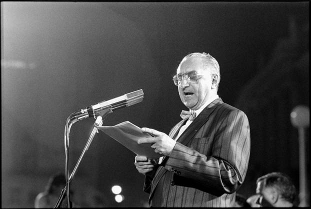 Zagreb: Svečano otkrivanje spomenika banu Josipu Jelačiću na istoimenom trgu, 15.10.1990.