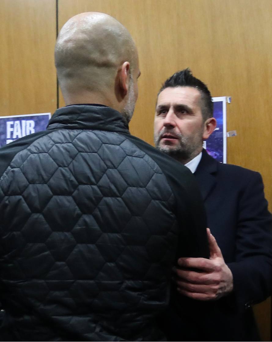 Zagreb: Susret trenera Bjelice i Guardiole nakon utakmice