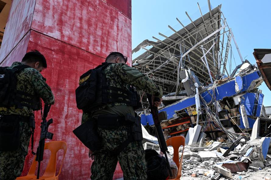Aftermath of a magnitude 7.8 earthquake in southern Philippines