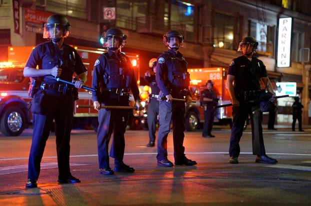Protest against the death in Minneapolis police custody of George Floyd in Los Angeles