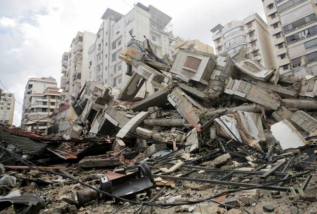 Aftermath of Israeli strikes on Beirut's southern suburbs