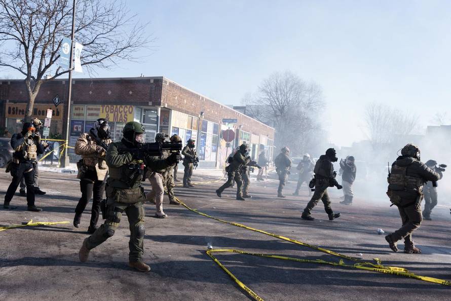 Protest after federal agents fatally shot a man while trying to detain him, in Minneapolis