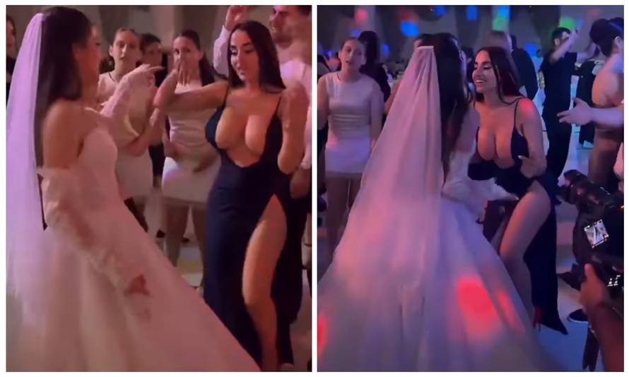 VIDEO Svi pričaju o haljini gošće na balkanskom vjenčanju: 'Bar nije u bijelom da zasjeni mladu'