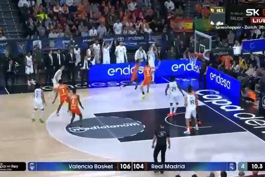 VIDEO Mario Hezonja tricom bacio Valenciju u o&ccaron;aj i odveo Real Madrid u finale Kupa!