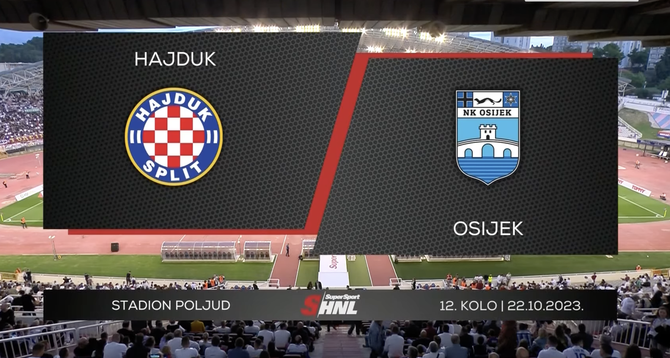 12. kolo HNL-a, Hajduk - Osijek 0-2