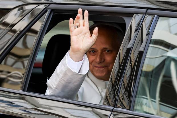 Pope Leo leaves Gemelli Hospital in Rome