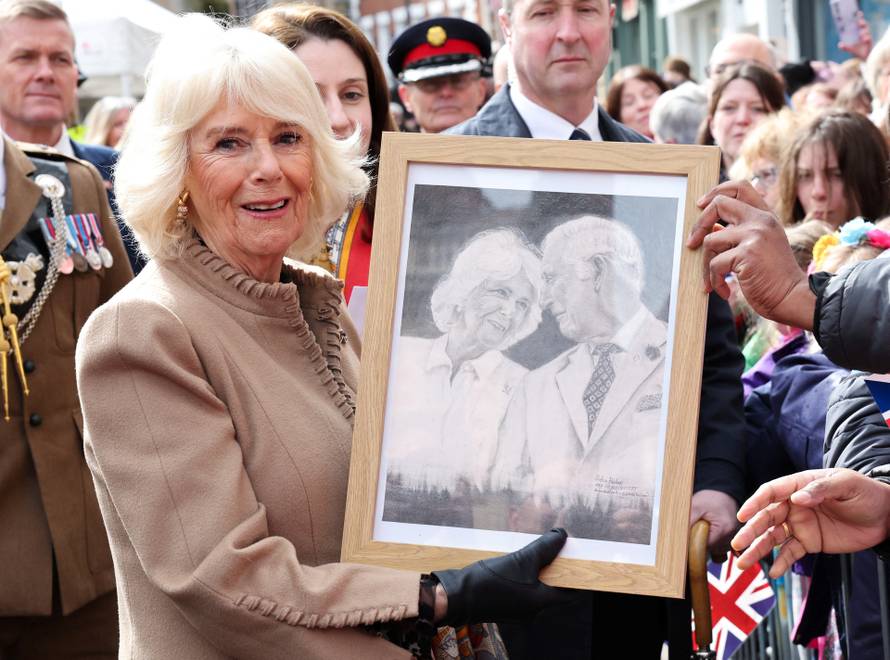 Britain's Queen Camilla visits Shrewsbury