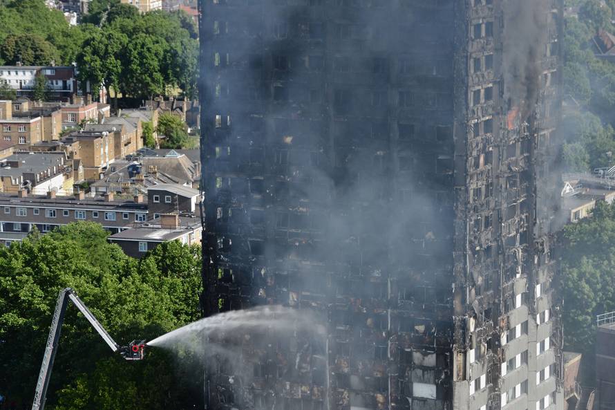 Tower block fire in London