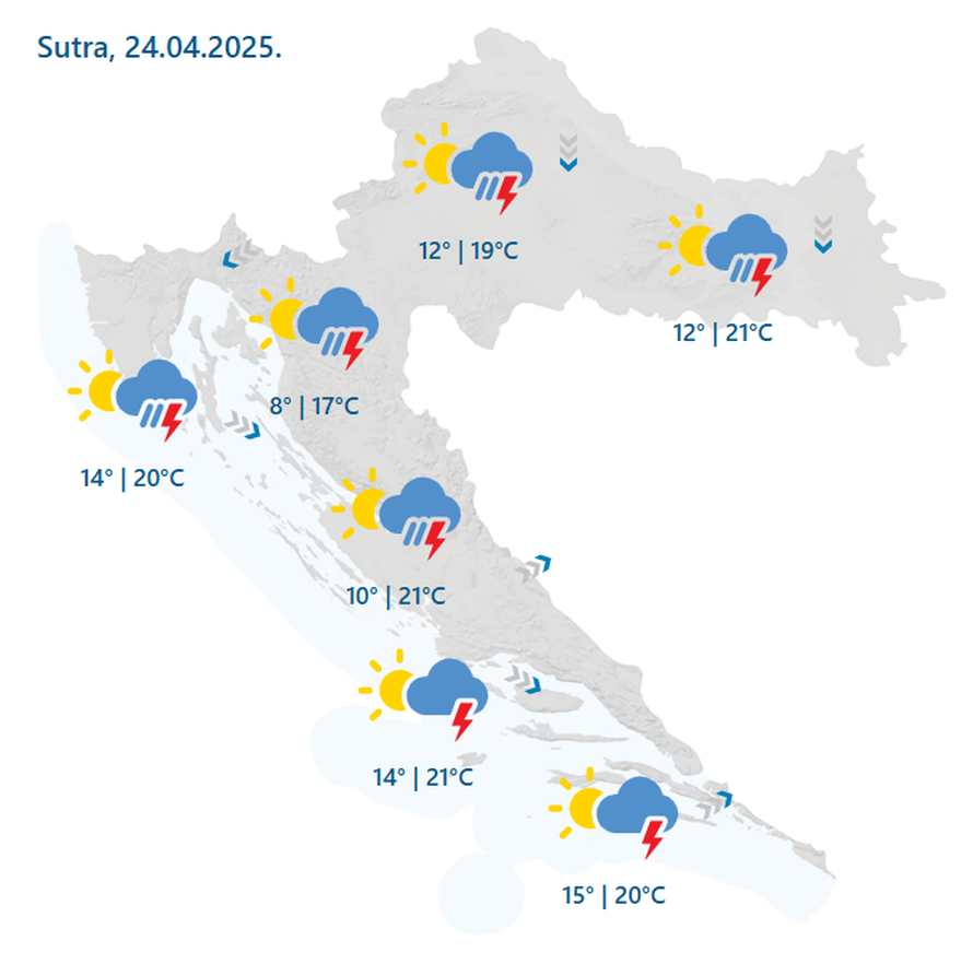 Grmljavinsko nevrijeme i kiša i ovog vikenda: Evo što nas čeka