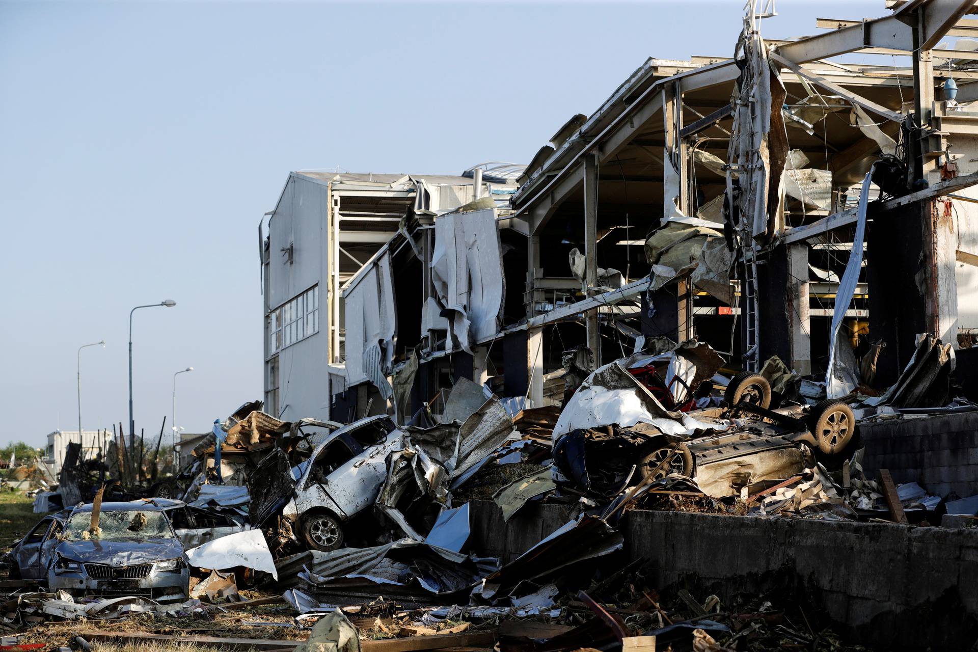 Aftermath of rare tornado in South Moravia