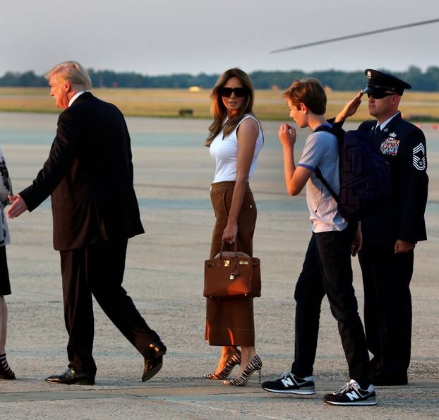 President Donald arrives at Joint Base Andrews