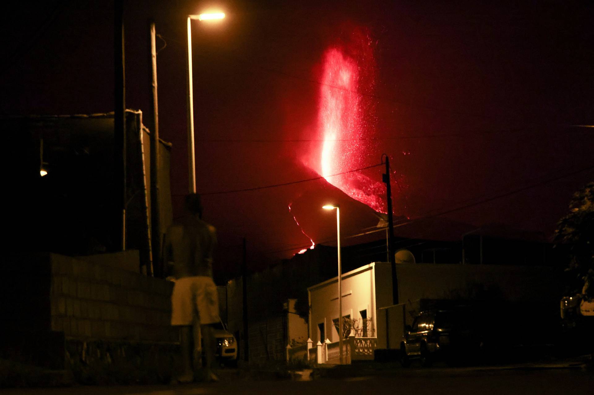 Eruption of a volcano in La Palma